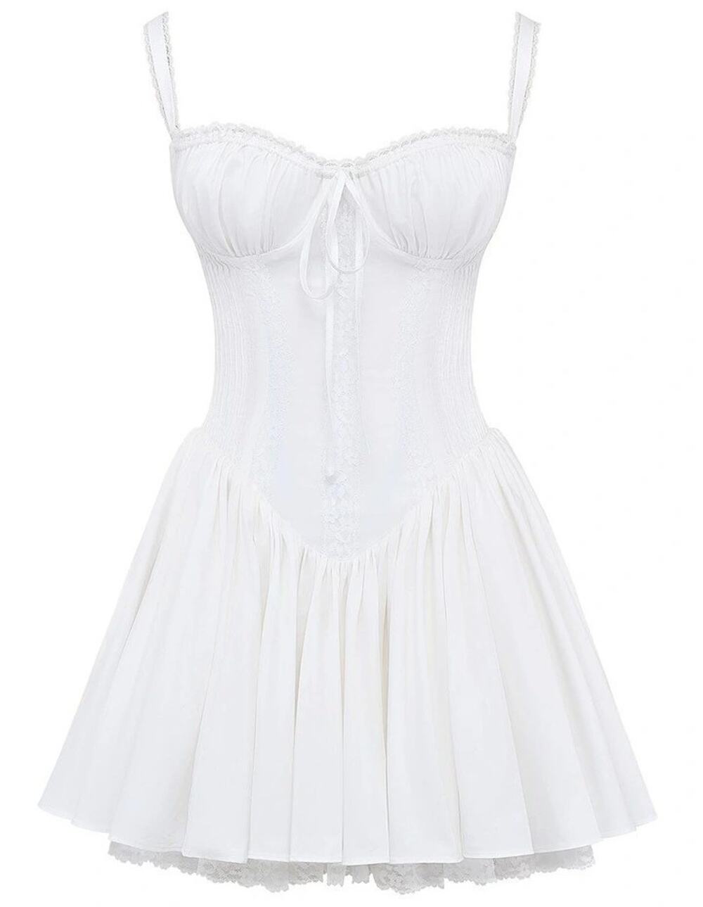 Houseofcb Pietra Corset Mini Dress - M - White